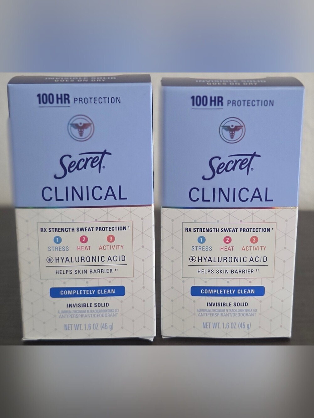 🕯2 Pk Secret Clinical Strength Antiperspirant Deodorant Completely Clean 1.6oz